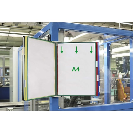 Tarifold Wall Display Unit, 10 A4 Size Assorted Color Pockets W291A4